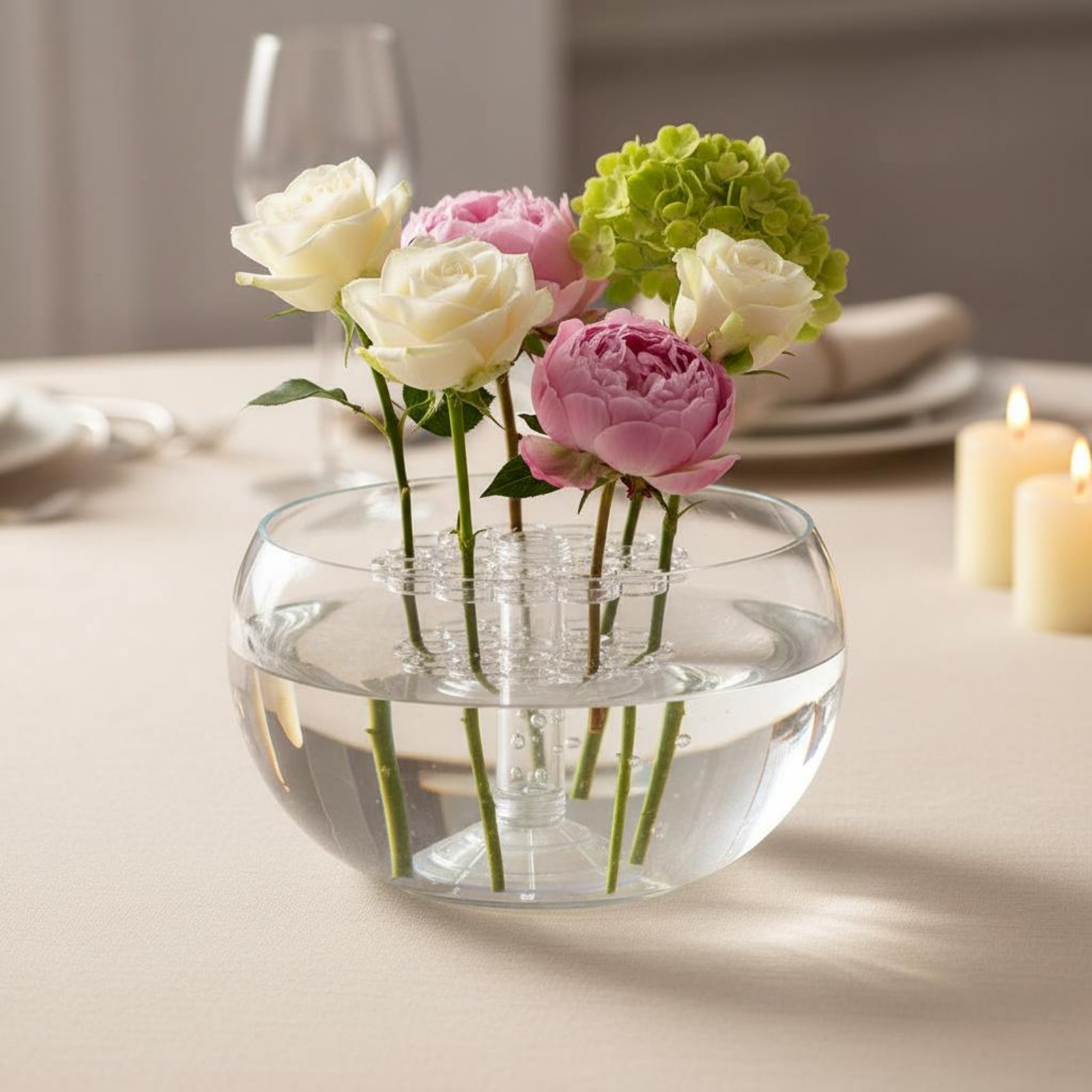 Home Decor Vase With Flowers - Bloemstengelhouder voor boeketten, eenvoudig doe-het-zelf, vaas-inzetstuk,