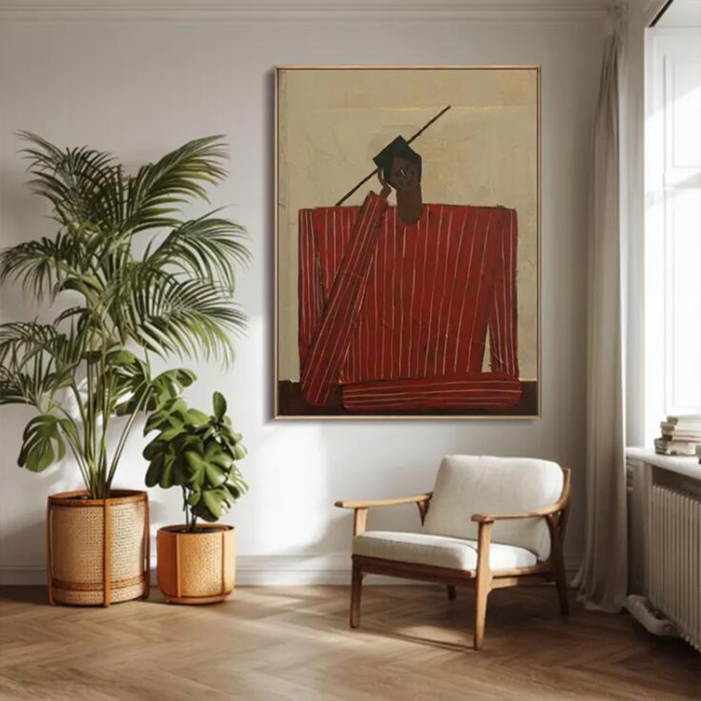 Home Decor Medieval - 100% handgemaakt abstract olieverfschilderij op canvas,