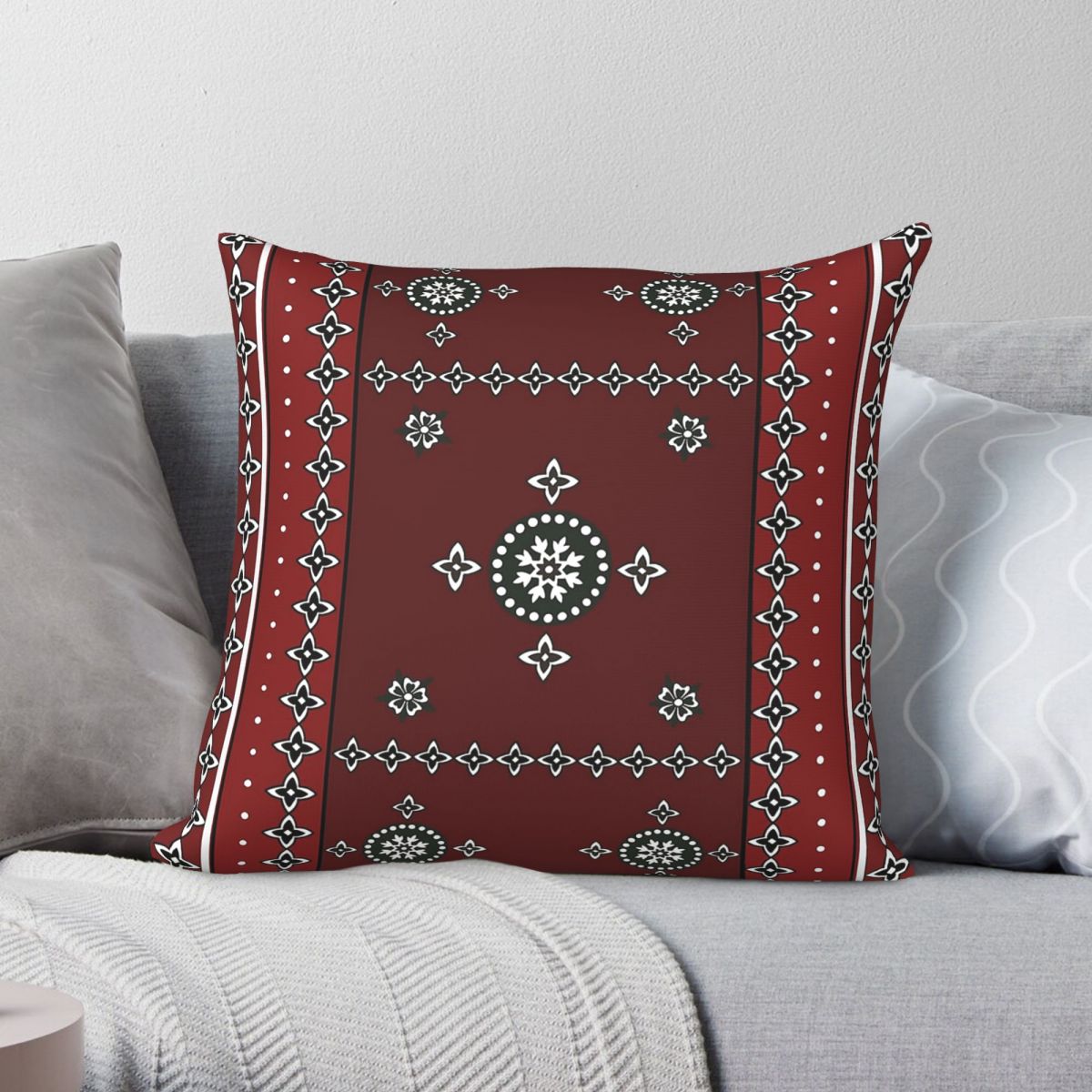 Home Decor Karachi - Sindhi Pakistaanse Karachi vierkante kussensloop polyester