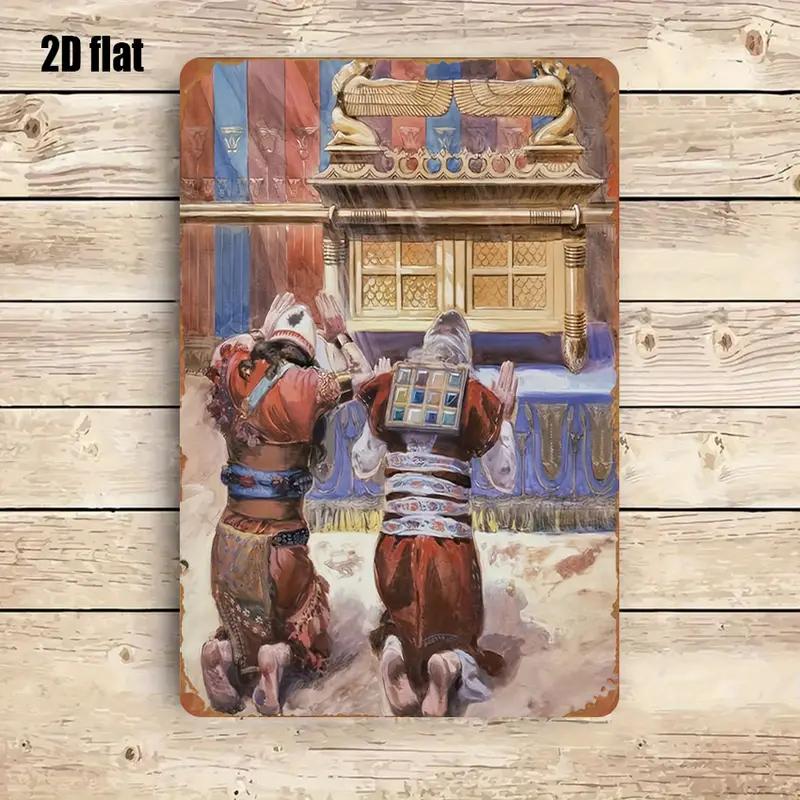 Home Decor Kitchen - CIFBUY Rustieke Bijbelse scène metalen wandkunst