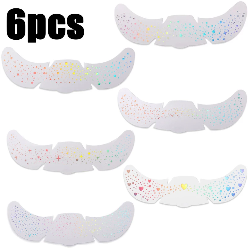 Home Decor Sticker - Kerstsokvullers 6 stuks glitter-vlekstickers - gezellige