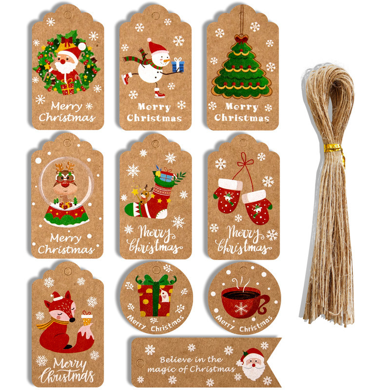 Home Decor Xmas Tree - 50 stks Vrolijk Kerstfeest Dank U