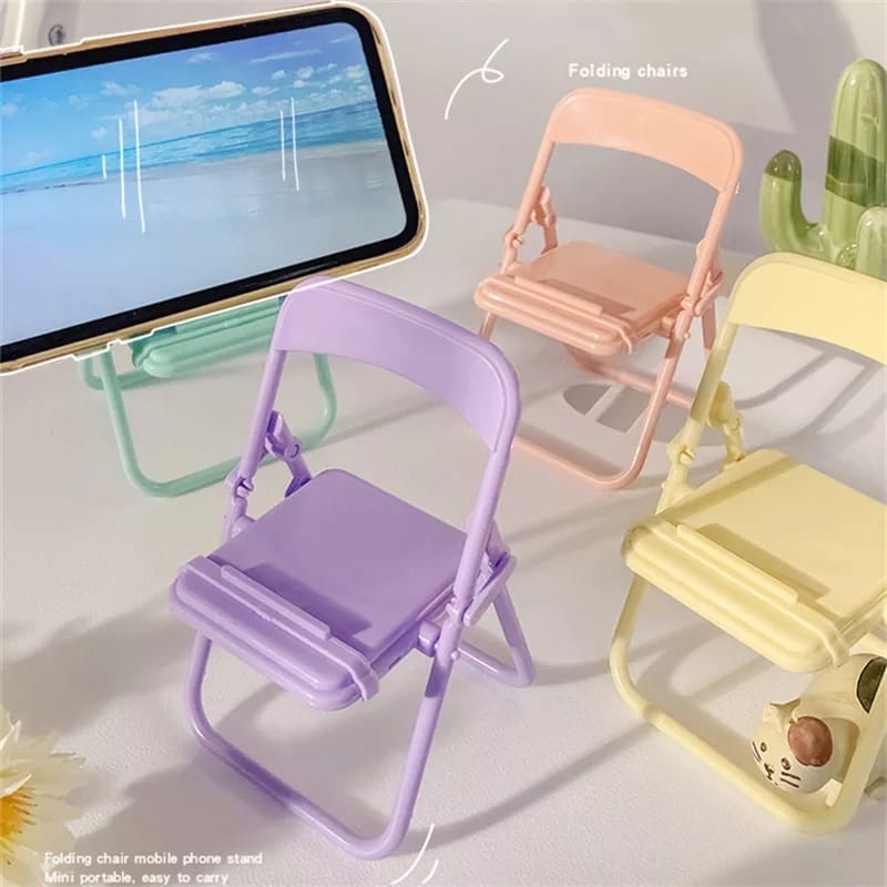 Home Decor Organizer - Leuke stoeltelefoonhouderstandaard Creatieve desktop-organizer Multifunctionele telefoonstandaard