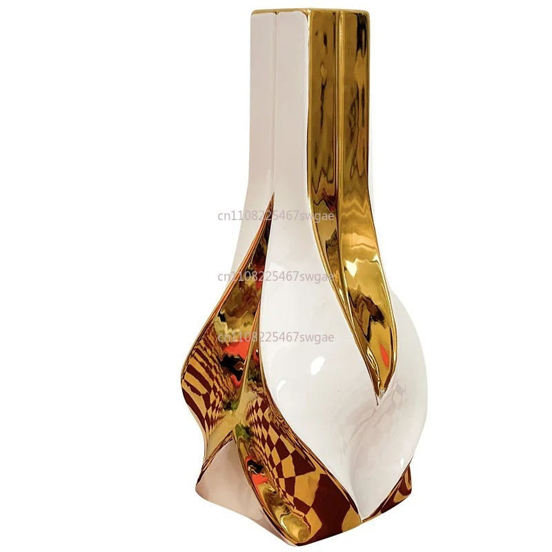 Home Decor Vase With Flowers - Woonkamerdecoratie Creatieve Bloemstukken Porseleinen Grote Witte