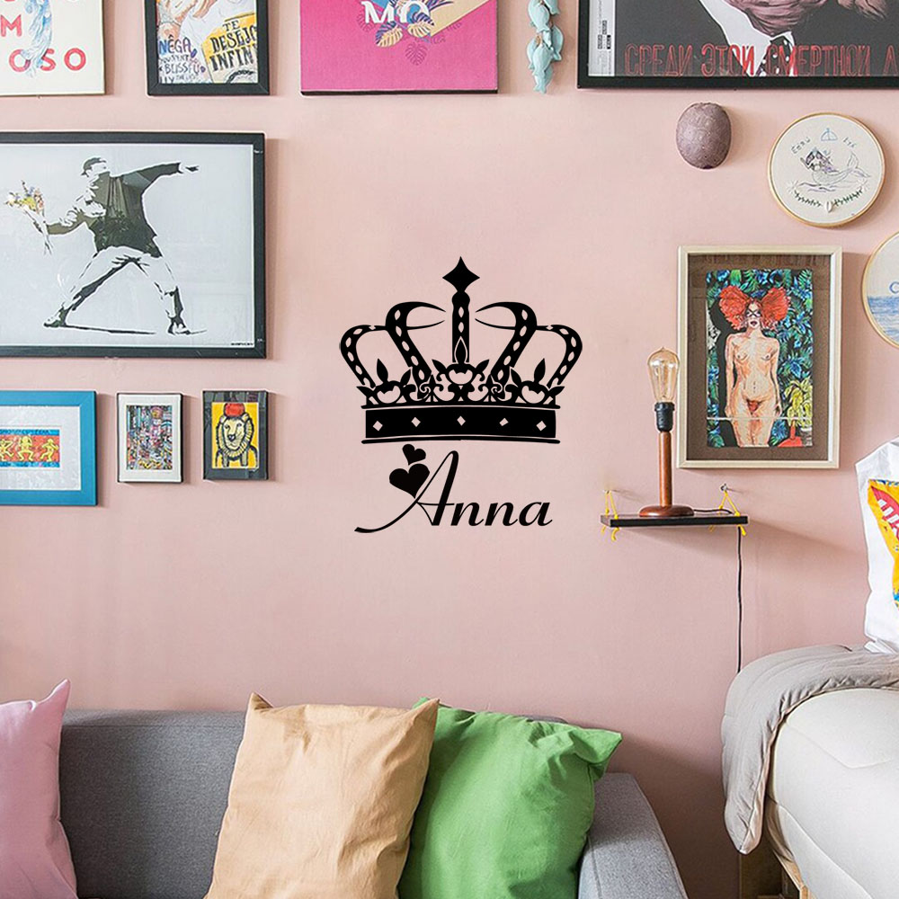 Home Decor Sticker - 1PC Uitstekende Koningin Gepersonaliseerde Tekst Pvc-muurstickers