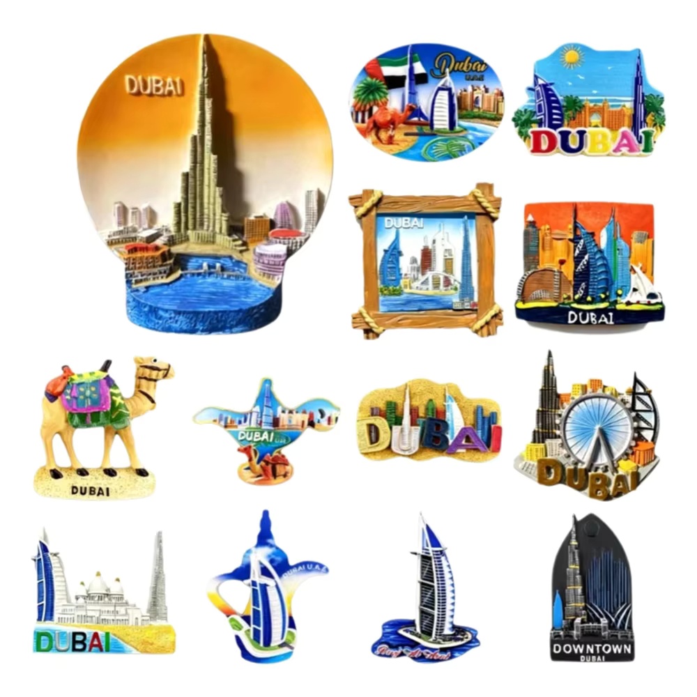 Home Decor Uae - UAE Dubai 3D handgeschilderde hars koelkastmagneet