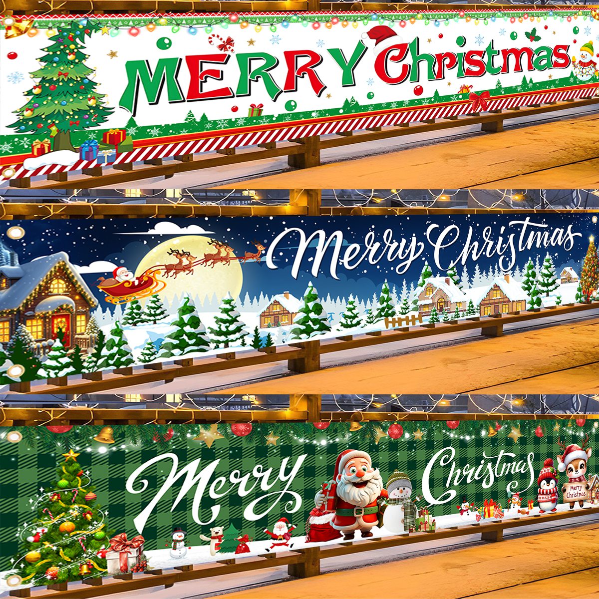 Home Decor Xmas Tree - Kerstboombanner Kerstversiering voor thuis 2025, binnen