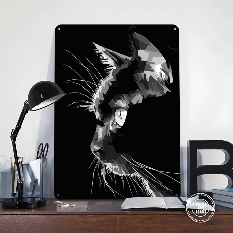 Zwarte Kat Vector Art Geprinte - Home Decor Vector recensie en prijs