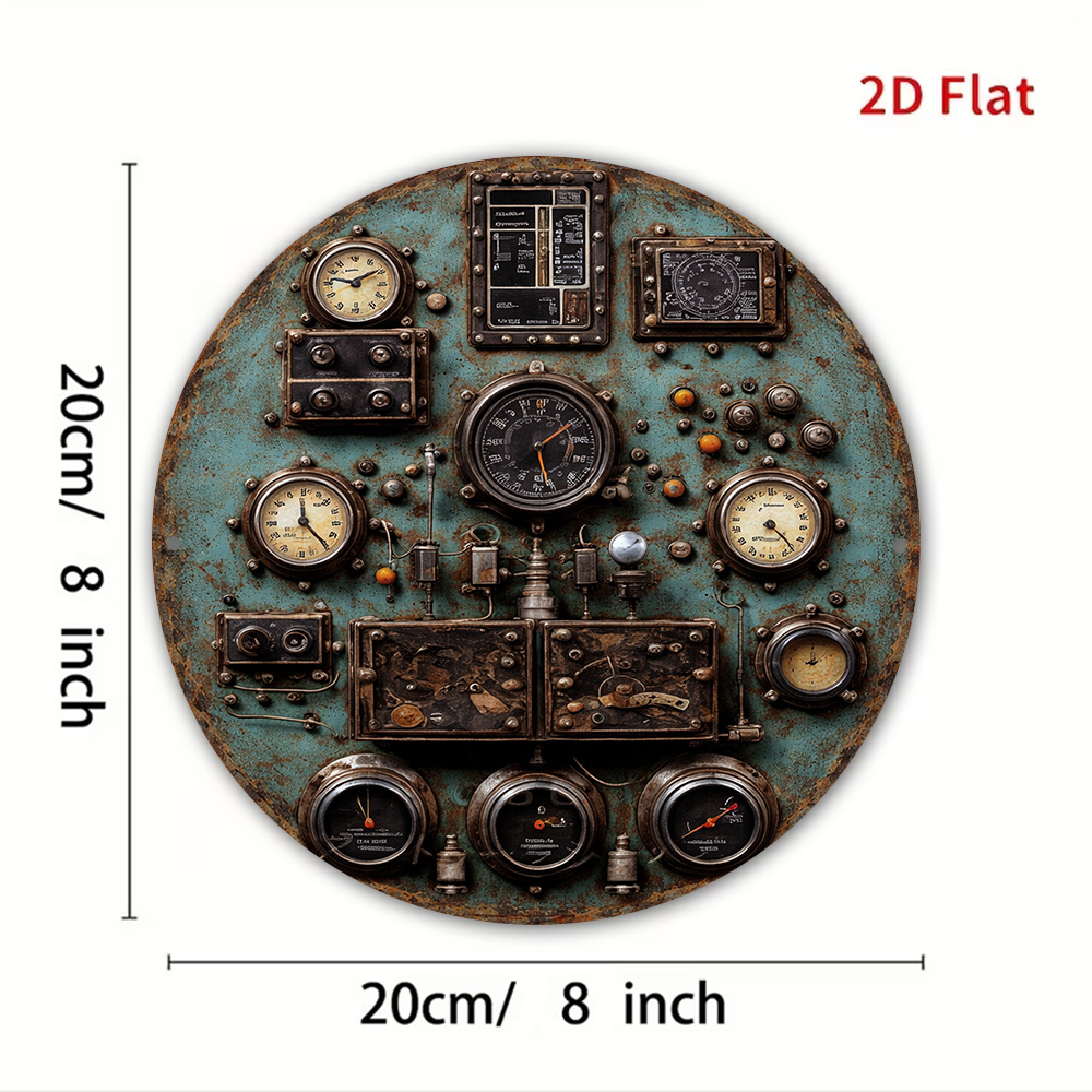 2D plat retro dashboard rond a - Home Decor Wall Panels recensie en prijs