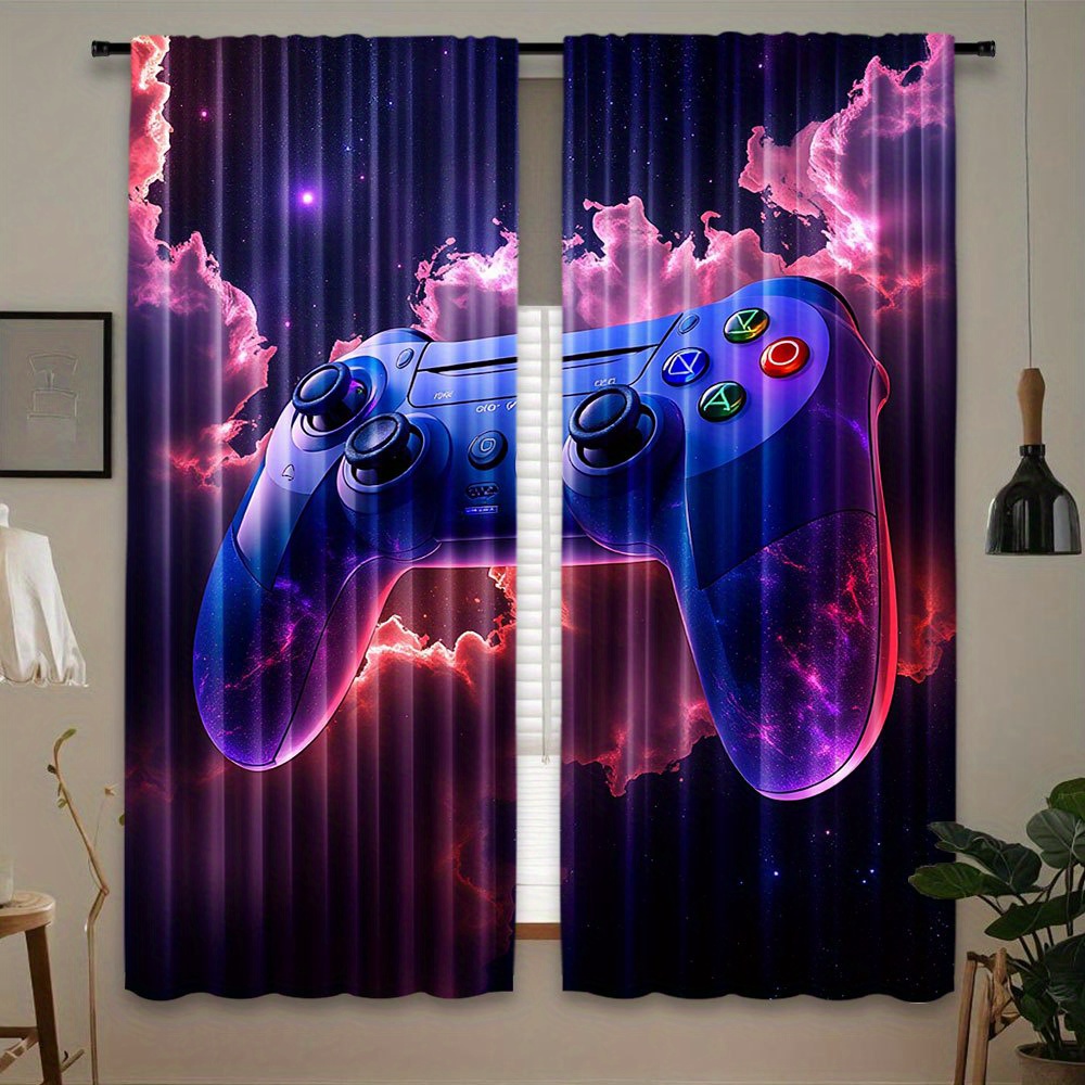 Cyberpunk Gaming Gordijn Blauw - Home Decor Youtube Videos recensie en prijs