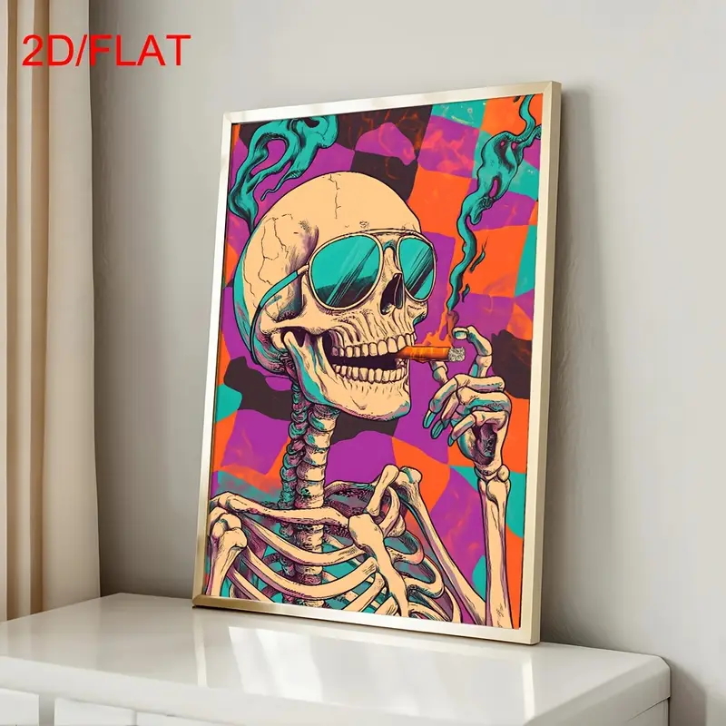 Abstracte schedel-rookposter,  - Home Decor Medieval recensie en prijs