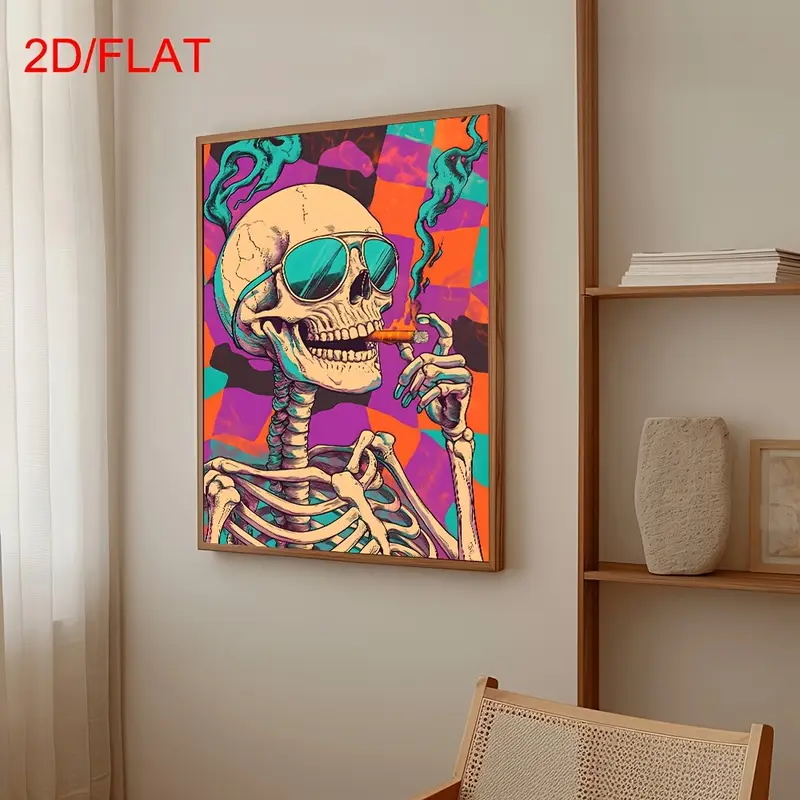 Abstracte schedel-rookposter,  - Home Decor Medieval recensie en prijs