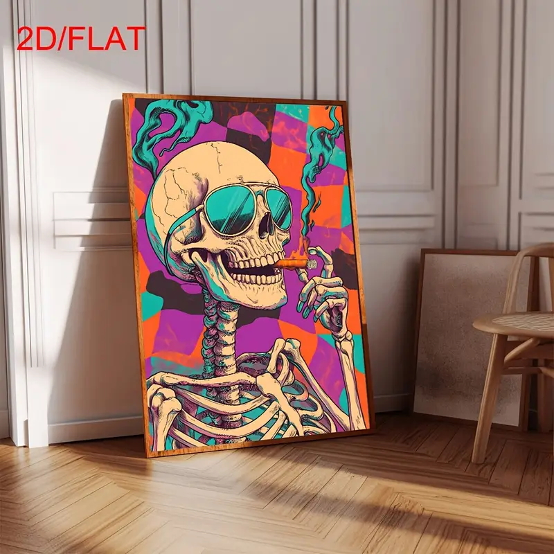 Abstracte schedel-rookposter,  - Home Decor Medieval recensie en prijs