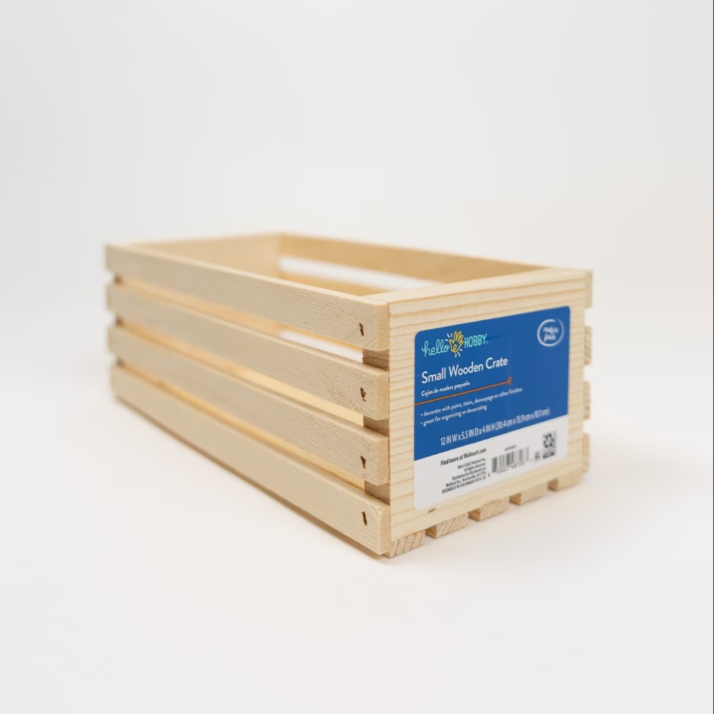 Onvoltooide houten opbergkist  - Home Decor Organizer recensie en prijs
