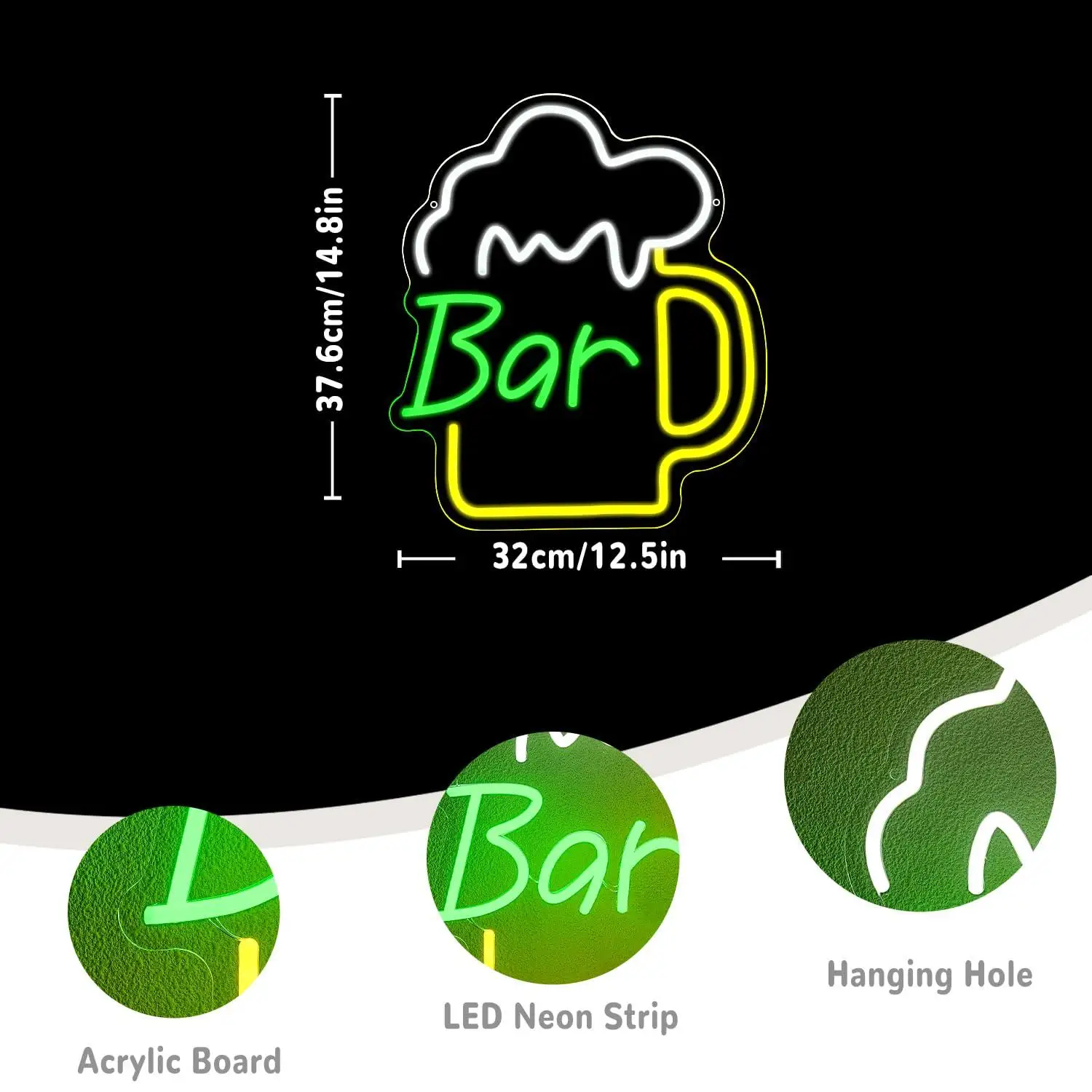 Bierbar Neon Sign USB Dimbare  - Home Decor Kitchen recensie en prijs