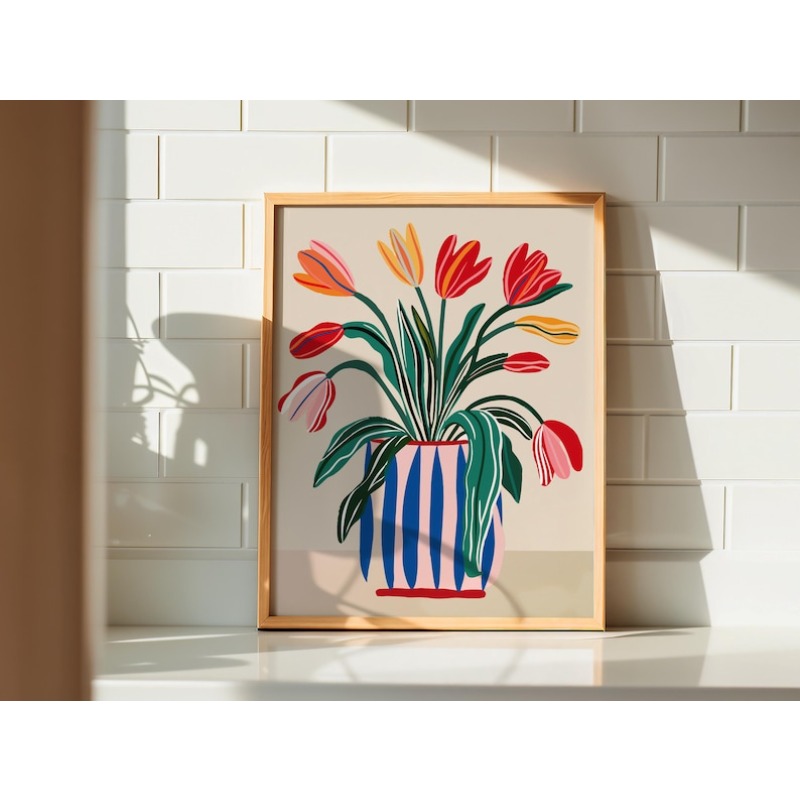 2 stuks tulpbloemen canvas kun - Home Decor Vase With Flowers recensie en prijs