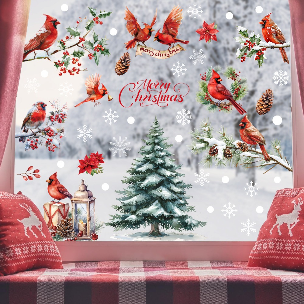 9 stks Kerst Raamstickers Kard - Home Decor Xmas Tree recensie en prijs