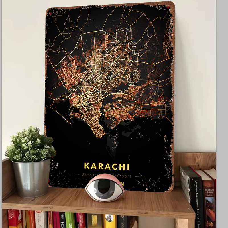 Karachi Pakistan stadskaart me - Home Decor Karachi recensie en prijs