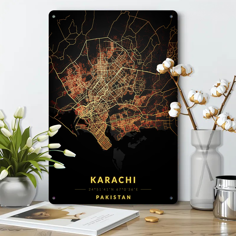 Karachi Pakistan stadskaart me - Home Decor Karachi recensie en prijs