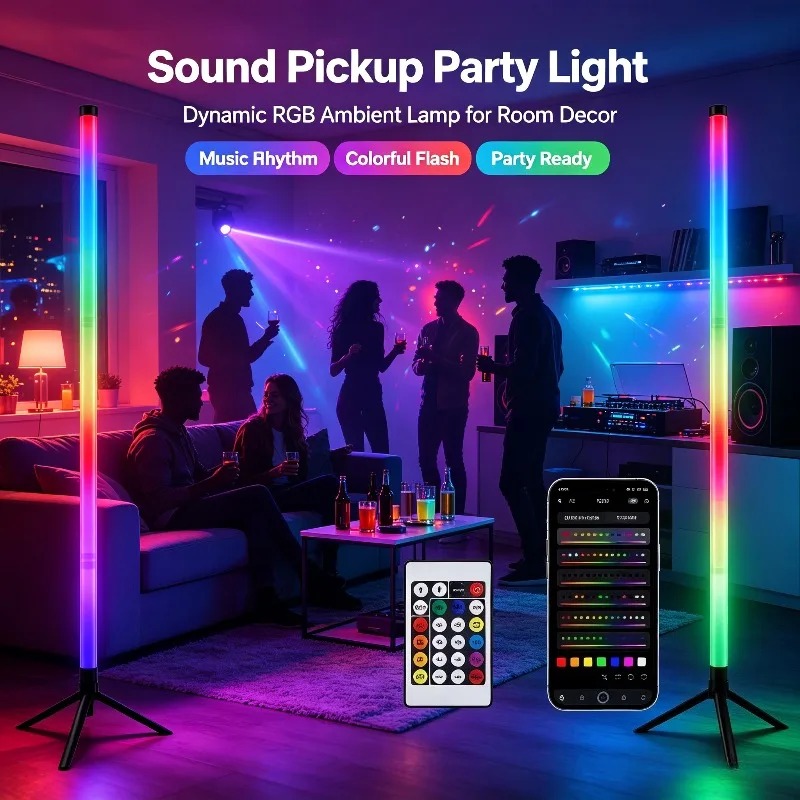 2 stuks 120CM RGB vloerlamp, g - Home Decor Lamp recensie en prijs