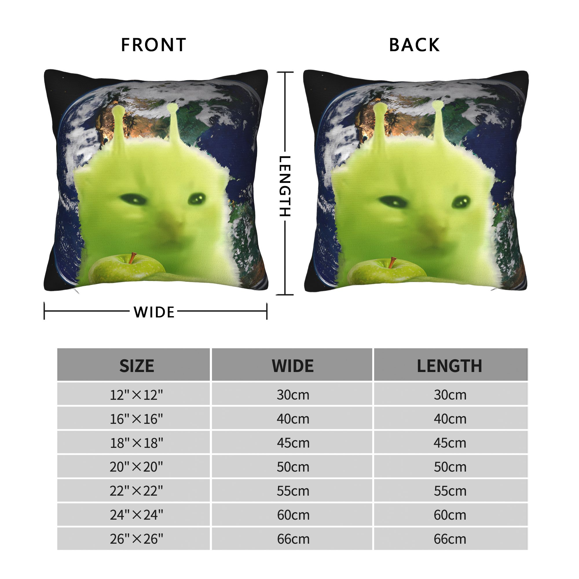 Groene Alien Cat Meme Kussensl - Home Decor Design Ideas recensie en prijs