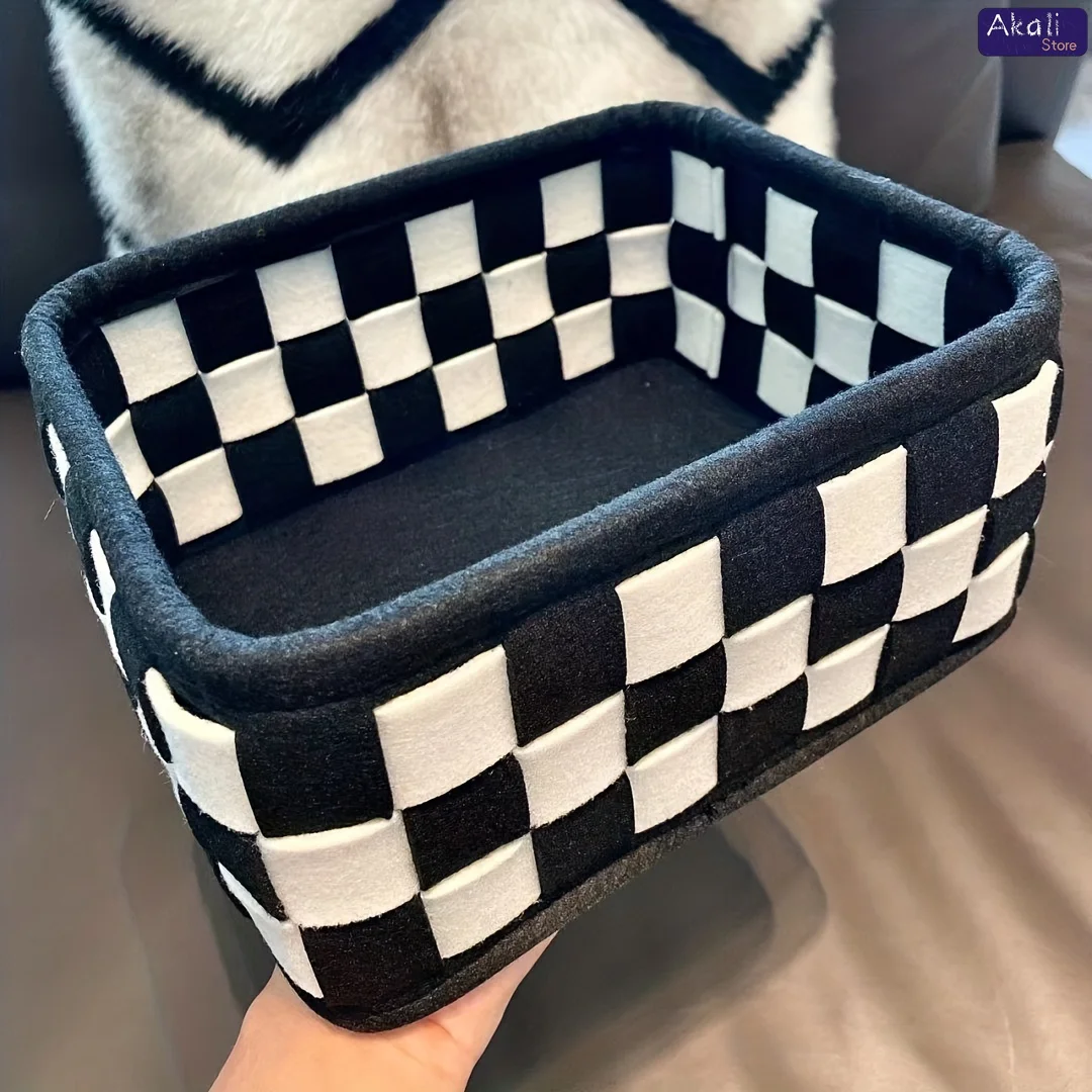 2026 Zwart-wit geruite opbergm - Home Decor Organizer recensie en prijs
