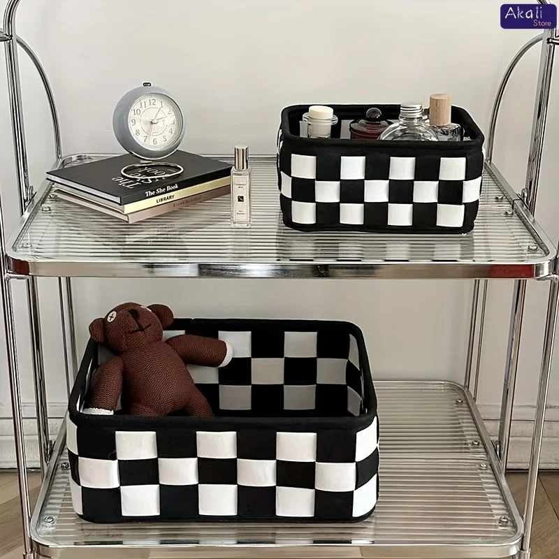2026 Zwart-wit geruite opbergm - Home Decor Organizer recensie en prijs
