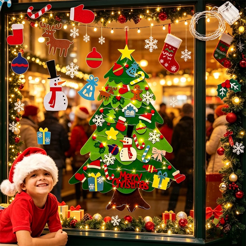 DIY vilten kerstboom met afnee - Home Decor Xmas Tree recensie en prijs
