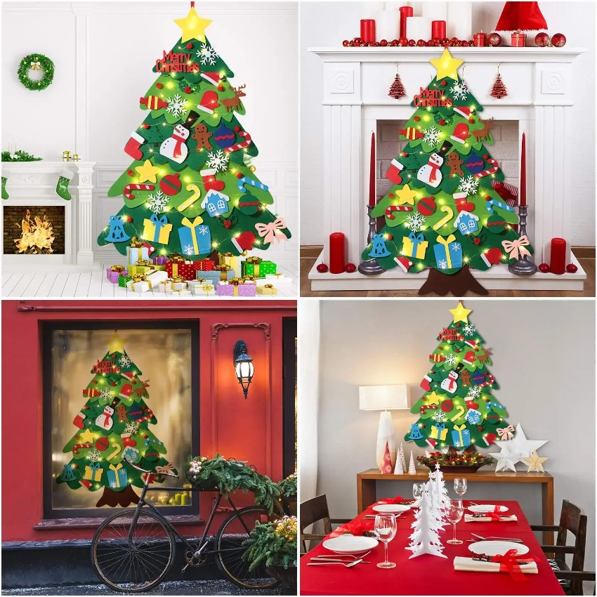 DIY vilten kerstboom met afnee - Home Decor Xmas Tree recensie en prijs