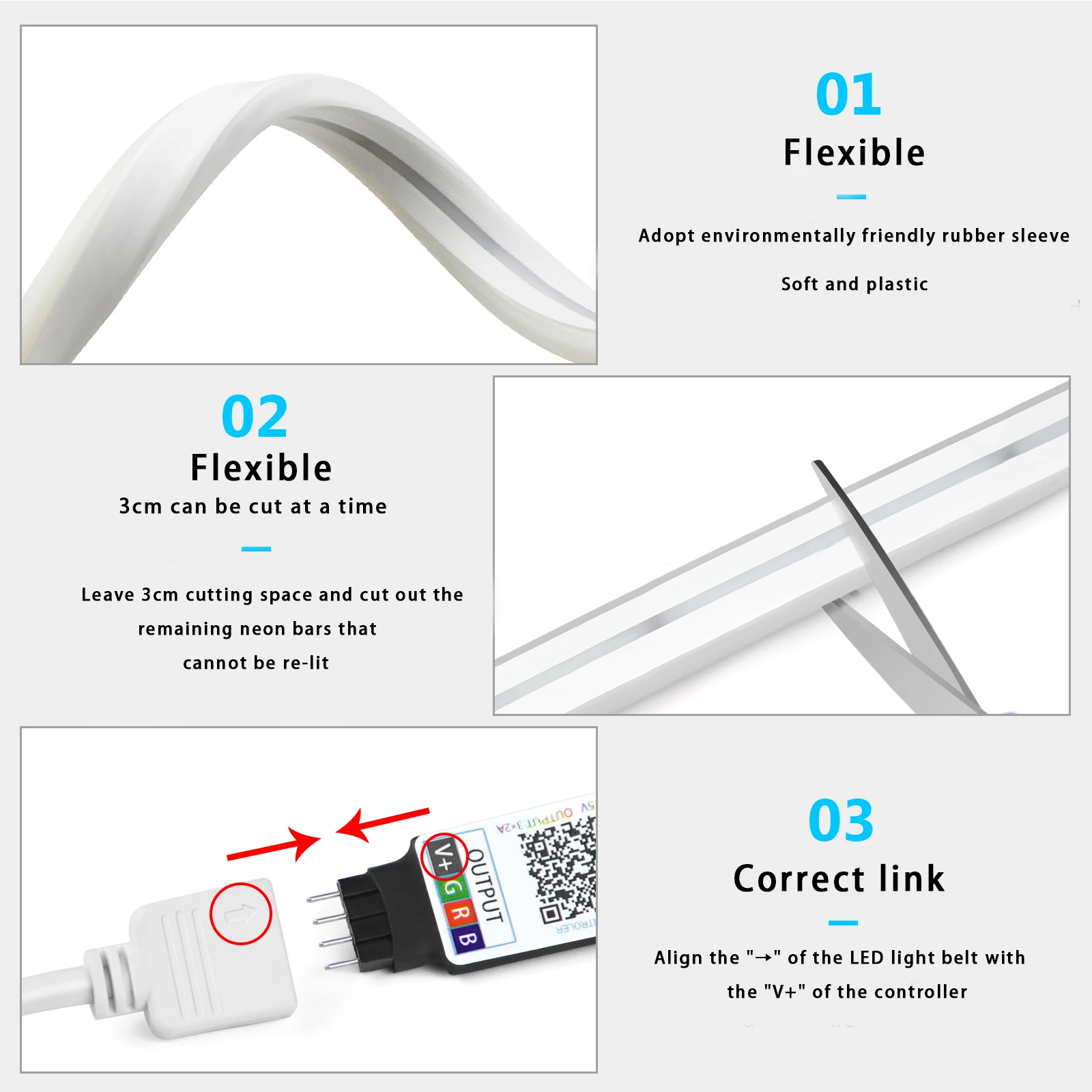 1-5m RGB LED Neon Strip Licht  - Home Decor Lamp recensie en prijs